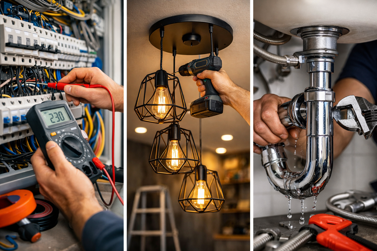 תהליך עבודות חשל תאורה ואנסטלציה